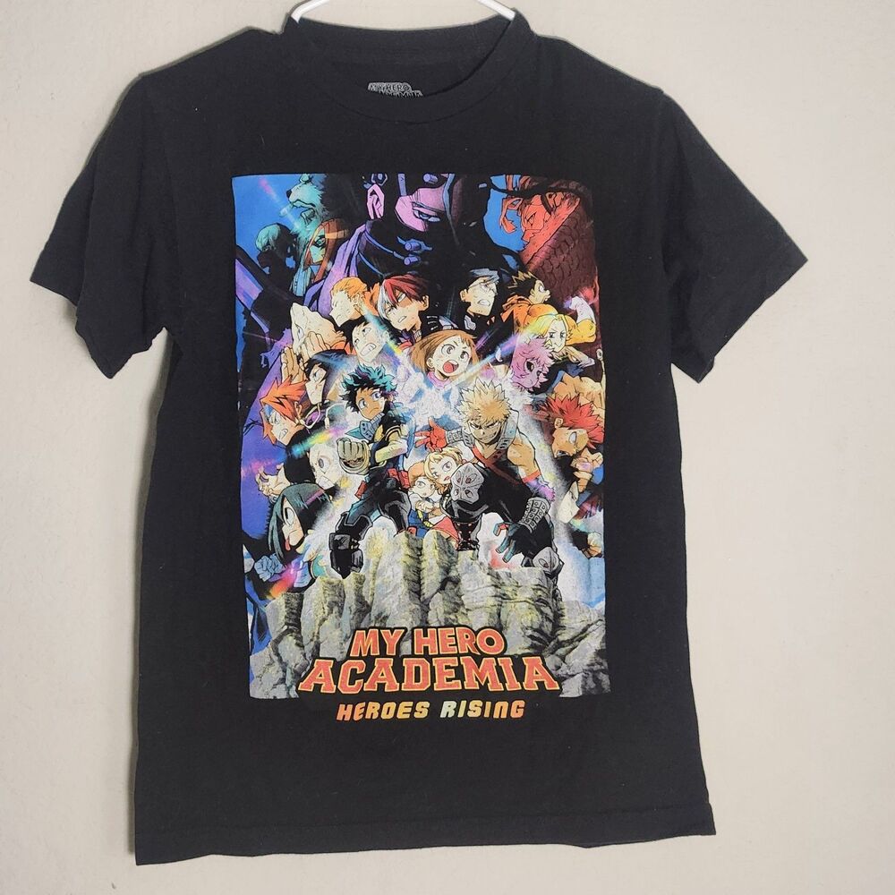 My Hero Academia Heroes Rising Anime Graphic Tee Black Shirt Womens S